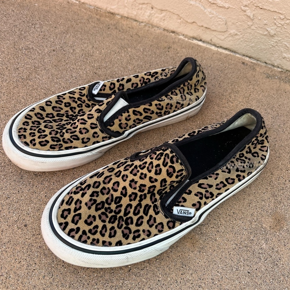 Vans Animal Print Slip-On Shoes